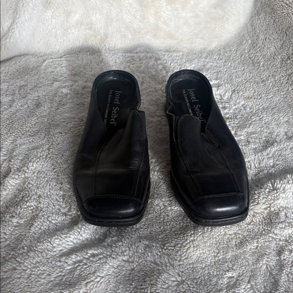 Josef Seibel Leather Slip-On Mules – Size 5 | Comfort | Black Minimalist Style - Picture 4 of 6